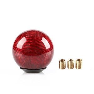 Pommeau de levier de vitesse en fibre de carbone, 50 mm, rond, léger, pour transmission automatique, accessoire de voiture - Product Image 4