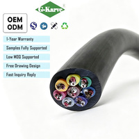 Kabel Kontrol Industri Kustom Tahan Air, Tahan Aus, Multi-strand, Tembaga Murni Fleksibel Berinsulasi TPU 8-inti untuk Robotika