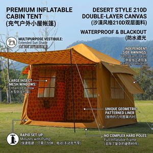 Carpa de Camping de Doble Capa 300x300x220cm, Fácil de Instalar, Portátil, Resistente a la Lluvia, para Uso en las Cuatro Estaciones - Product Image 5