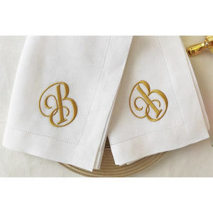 ผ้าเช็ดปากผ้าฝ้ายทอทำด้วยมือสำหรับแหวนผ้าเช็ดปากธรรมดาดูเป็นธรรมชาติแบบชนบทสำหรับงานแต่งงานงานปาร์ตี้รับประทานอาหารเครื่องบิน - Product Image 2