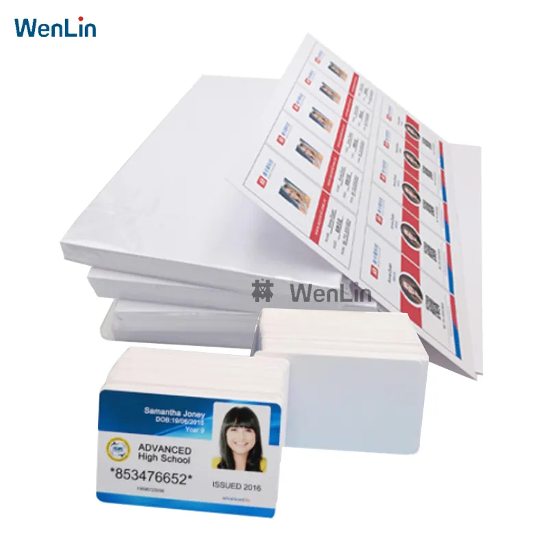 Hoja de PVC para impresión de inyección de tinta, Material de tarjeta de identificación para fabricación de tarjetas