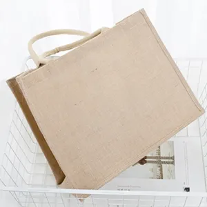 <strong>Wholesale</strong> <strong>Custom</strong> <strong>Jute</strong> <strong>Tote</strong> Shopper <strong>Bag</strong> with Rope Handle Cheap and Stylish Shopping Solution - Product Image 4