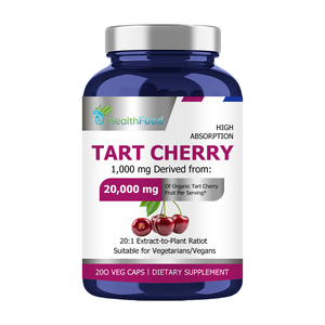 Private Label Tart Cherry Extract Capsules Organic Fruit 20:1 Extract Ratio Joint Comfort Support Dietary <b>supplement</b> - Product Image 1