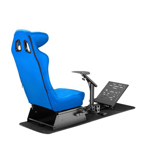 Silla de carreras sencilla con marco plegable al por mayor, soporte de rueda de carreras para conducción de coches VR, <span class=keywords><strong>asiento</strong></span> de simulador de carreras para videojuegos - Product Image 2