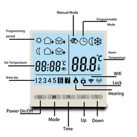 Termostato Inteligente WiFi Telin AC609 para Calefacción por Suelo Radiante Eléctrico 230V, Programación Semanal Flexible, Ahorro de Energía Preciso