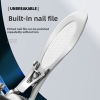 Longhui Nouveau Coupe-Ongles Grande Taille Anti-éclaboussures en Acier Inoxydable à Large Ouverture, Coffret Cadeau Portable pour Adultes et Personnes Âgées