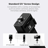 K&F Concept Perche à selfie pliable en gros, 92,5 cm, en alliage d'aluminium, compatible avec Insta360 X5