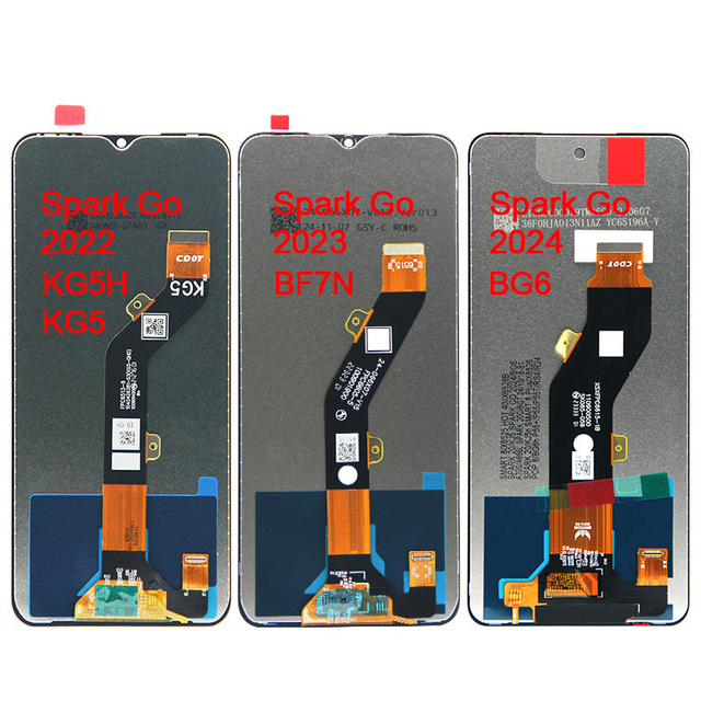 Replacement Parts Touch Screen Digitizer Assembly Spark GO 2022 2023 2024 LCD Displays for Tecno Infinix X6515 BF7 POP7 BF6