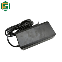 Adaptor Daya Desktop 12V 15V 24V, Colokan UK, Konektor DC 5.5*2.1mm/2.5mm yang Dapat Disesuaikan