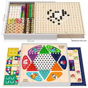 Ajedrez volador educativo para niños, damas de backgammon, juego de escuela primaria multifuncional dos en uno, juguete de tablero de ajedrez - Product Image 5