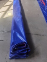 Bâche tissée enduite anti-UV bicolore bleu foncé et orange, taille personnalisée, imperméable, poids moyen, pour tente – Vente en gros usine