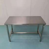 Plan de travail de laboratoire en acier inoxydable 304 avec tiroir, finition brossée mate, résistant à la corrosion, capacité de charge 300 kg/m, sans poussière, 4 roues