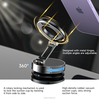 À la mode sans pâte pliable 360 rotatif portable ventouse support de téléphone avec support de support de voiture magnétique sous vide