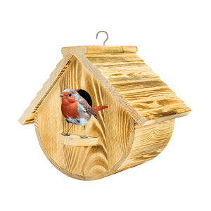 Maison d'oiseau Cardinal de jardin suspendu Nichoir pour oiseaux sauvages Nichoir en bois - Product Image 1