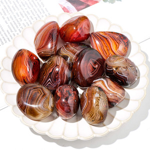 Agata cade all'ingrosso pietra di agata di onice nero naturale lucidatura pietra burattata di onice nero - Product Image 2