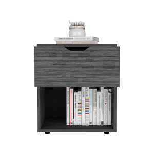 Aberdeeen 19.7-Inch High Nightstand End Table With <b>Open</b> Shelf - Product Image 5
