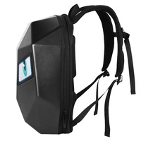 Mochila de Viaje Rígida con Luces LED para Casco de Motocicleta, Mochila Impermeable con Ojos LED
