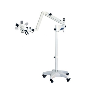 Microscope chirurgical mobile sur pied, <span class=keywords><strong>binoculaire</strong></span> LED avec caméra vidéo, support mural pour neurochirurgie, oreille, nez, gorge - Product Image 2