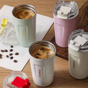 Tasse isotherme tendance en acier inoxydable 316, double paroi, pour café, portable, simple, mug de voyage, tasse de couple pour hommes et femmes - Product Image 2