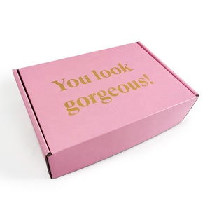 Boîte en carton d'expédition écologique personnalisée avec languette de tirage <span class=keywords><strong>rose</strong></span> <span class=keywords><strong>pour</strong></span> gobelets, couteaux, bombes de bain, extensions de <span class=keywords><strong>cheveux</strong></span> 6x4 - Product Image 3