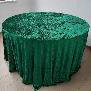Premium Velvet Table Cover Washable Fabric Wrinkle Resistant 120inch Round <strong>Tablecloth</strong> for Banquets Weddings <strong>Parties</strong> - Product Image 2