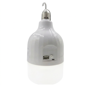 Ampoule LED d'urgence 50W haute/basse tension 3000 Lumens CRI 85 certifiée CE Diamètre 120mm AC85V-265V/DC5V-6V Matériau ABS+PP 2400mA - Product Image 1