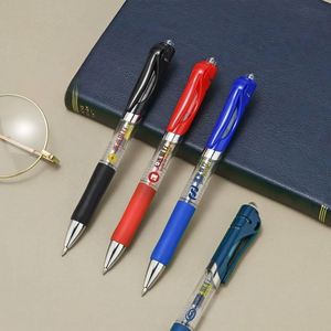 Promotional <b>Retractable</b> 0.5mm Gel <b>Pens</b> Blue Ink Office Supplies Personalized Custom Logo Classic Click Plastic - Product Image 4