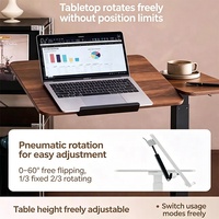 Escritorio Ajustable para Trabajar de Pie o Sentado, Mesa Plegable para Computadora Portátil para la Cama