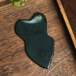 Outils de massage facial en jade néphrite, planche de guasha en jade faite à la main, outils de thérapie d'<span class=keywords><strong>acupuncture</strong></span> SPA, outils de guasha en jade Hetian <span class=keywords><strong>pour</strong></span> <span class=keywords><strong>le</strong></span> <span class=keywords><strong>visage</strong></span> - Product Image 4