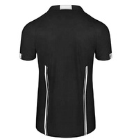 Maillot d'arbitre de football personnalisé à fermeture éclair pour homme, chemise d'arbitre de football à manches courtes, uniforme