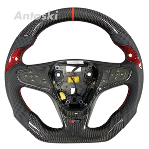 Volant sport en cuir perforé noir personnalisé avec fibre de carbone véritable pour <span class=keywords><strong>Chevrolet</strong></span> <span class=keywords><strong>Malibu</strong></span> XL <span class=keywords><strong>RS</strong></span> 2016-2023 - Product Image 1