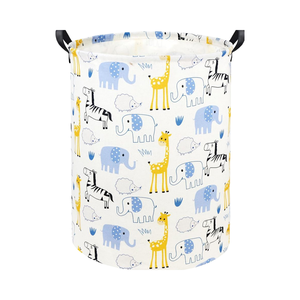 Pliable bébé <span class=keywords><strong>panier</strong></span> à linge mignon bleu Animal Design enfants stockage jouet Bin organisateur pour pépinière maison chambre décor - Product Image 1