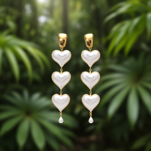 Pendientes de Moda con Forma de Corazón en Acero Inoxidable 316L con Baño de Oro PVD, Joyería Sostenible y Resistente - Product Image 3