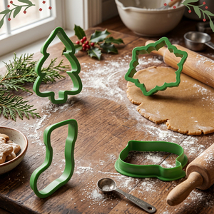 Ensemble de 8 emporte-pièces de Noël en plastique, outil de moule pour la cuisson des enfants - Product Image 4