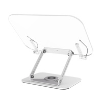 Nouveau Transparent acrylique 360 rotatif réglable porte-livre livre supports Page trombones porte-documents support de lecture