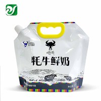 Buse d'angle Doypack sac d'emballage de liquide pour boisson de jus imprimé sur mesure 1L pochette à bec verseur pour poudre debout