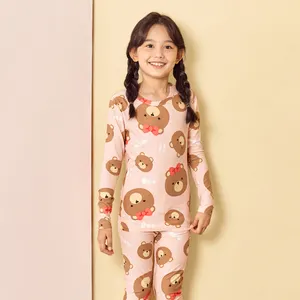 jongen tiener pyjama Suppliers-Kerst Kinderen 100% Katoen Lange Mouwen Kleding Tiener Jongens Meisjes Pyjama 2 Stuks Sets Ondergoed Kinderen Pyjama Nachtkleding