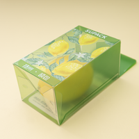 Boîte cadeau personnalisée avec logo, fond à ouverture automatique, boîtes cadeaux en plastique transparent PET, pliables, emballage plat