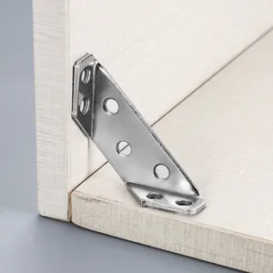 Supports de fixation multifonctions triangulaires en acier inoxydable pour étagères d'angle de meubles en métal pour bois