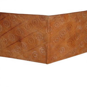Portefeuille homme en cuir véritable Lowell Designer Craft, motif bonbon, fait main, fermeture éclair, court, doublure PVC écologique - Product Image 1