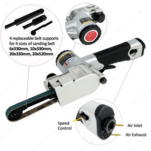 15,500Rpm 4 Schuurbandmaten 6X330Mm 10X330Mm 20X330Mm 20X520Mm Pneumatische Luchtbandschuurmachine Voor Houtschuurslijpen - Product Image 4