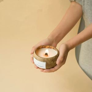 LANJO Custom Coconut Shell Soy Wax Handmade Fruity Scented Modern Art <b>Candle</b> for Aesthetic Home Decor Creative Living Room - Product Image 3