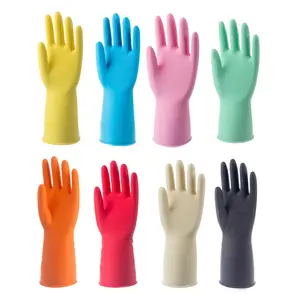 DS2871 Reusable Dishwashing Cleaning Gloves With Latex Kitchen Gloves Rubber Household Cleaning Gloves For Washing Dishes