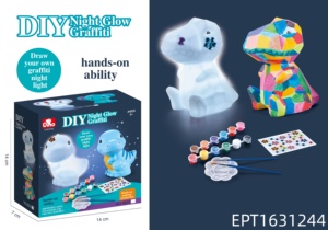 EPT Creatieve <span class=keywords><strong>DIY</strong></span> Graffiti Vinyl Nachtlamp Kit Schilderset met Lichtknop Batterij Inbegrepen Educatief Creatief Speelgoed - Product Image 4