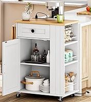 Carrito de Cocina Multifuncional de Madera Moderno Personalizado OEM con Tomacorriente, Estante para Especias, Mesa Isla Rodante y Almacenamiento de 3 Cajones para Restaurante
