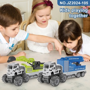 Coche de juguete de simulación personalizado para niños, transporte urbano, camión grande de juguete, cabeza de arrastre de doble inercia, juego de coche de juguete deslizante - Product Image 4