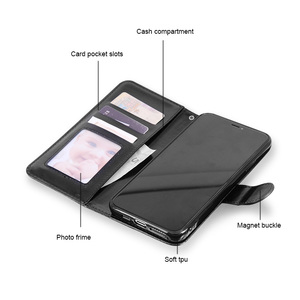 Funda de teléfono móvil con logotipo personalizado, billetera de cuero magnética 2 en 1, cubierta desmontable para <span class=keywords><strong>iPhone</strong></span> 11, 12, <span class=keywords><strong>13</strong></span> Pro Max - Product Image 3
