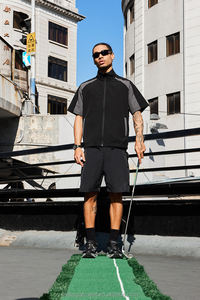 Giacca Estiva Leggera da Uomo con Logo Personalizzato <span class=keywords><strong>e</strong></span> Colori a Contrasto, Giacca a Maniche Corte con Zip Intera per Uomo - Product Image 2