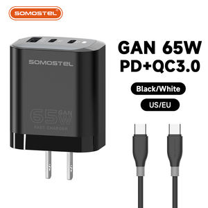 <span class=keywords><strong>Chargeur</strong></span> rapide triple port LED 3A avec protection, OEM ODM 65W GAN SIC, dernière puce intelligente, moins de chaleur, portable, PD QC, pour iPhone - Product Image 2