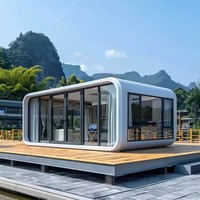 Conteneur extensible 40 pieds 20 pieds de Chine, maison préfabriquée moderne, hôtel, toilettes, villa étanche pour usage commercial et résidentiel